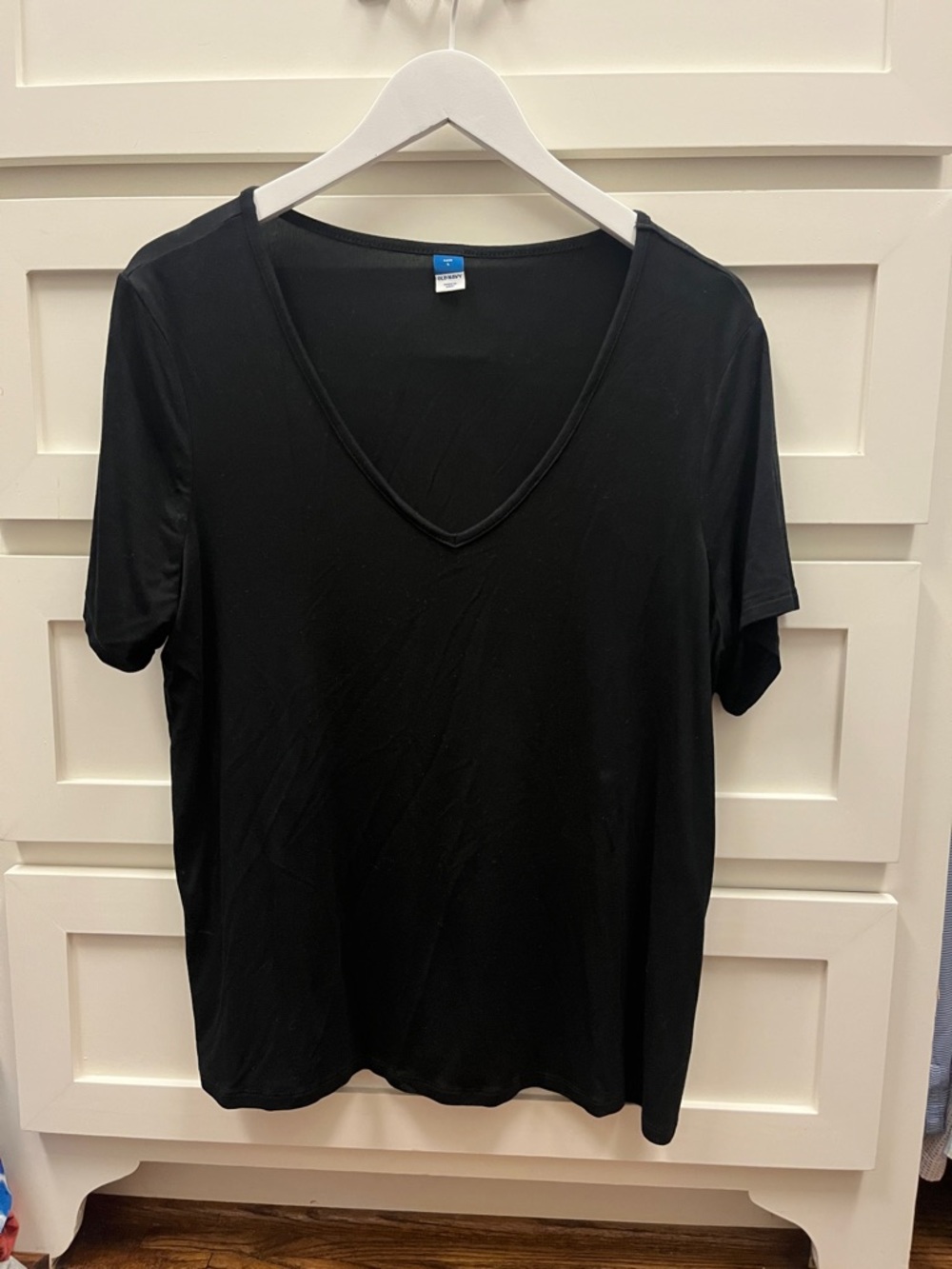 Old Navy Black Short Sleeve V-Neck Tee